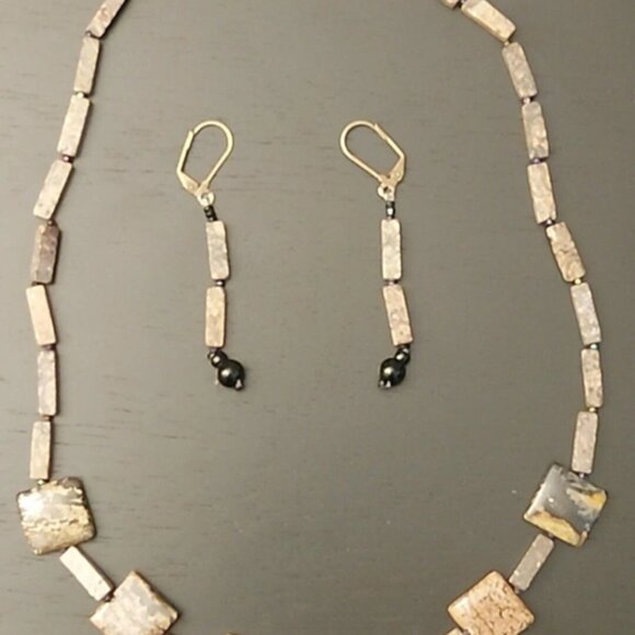 Elegant Picture Jasper Jewellery Set - Picture 2 of 6